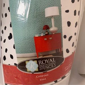 Royal Design Studio Cheetah Stencil for wall or fabric art
